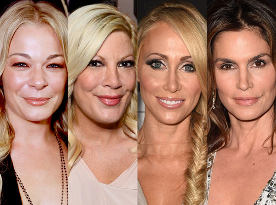 Cindy Crawford, Tish Cyrus, Tori Spelling LeAnn Rimes Cindy Crawford, Tish Cyrus, Tori Spelling LeAnn Rimes